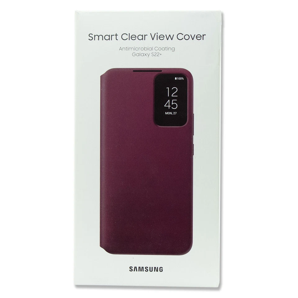 Samsung Smart Clear View Cover Schutzhülle S22+ Burgundy weinrot - DE Händler - Bild 1 von 1
