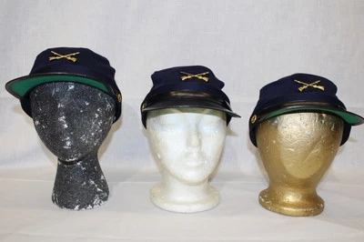 Lote De 3 SOUVENIRS Y REGALOS AMERICANOS Sombrero Recreación Batalla Guerra Civil, Azul/Dorado Foto 1 de 4