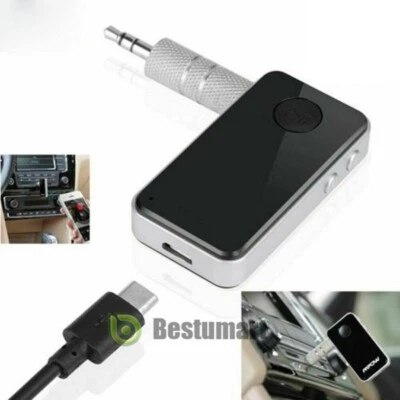 Wireless Bluetooth 3.5mm AUX Audio Stereo Music Car Receiver Adapter - Image 1 of 4