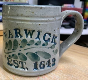Handmade Warwick R.I. EST. 1642 Ceramic Coffee/Tea/Soup Mug Cup - VG (B3) - Picture 1 of 10