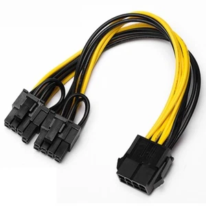8-pin To 2x 8-pin (6+2) PCI express motherboard graphic Gpu Power Data Cable - Picture 1 of 6