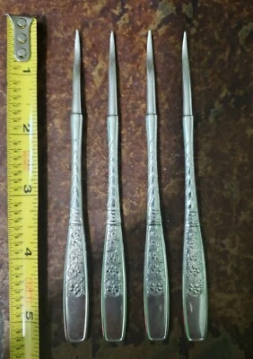 LOTE DE 4 RARAS ESTÉTICAS VICTORIANAS c1880 PATRÓN STANLEY TUERCA PLATEADA🌰 SELECCIONES Foto 1 de 4