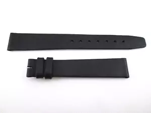 Genuine Movado lady's 14mm lug black soft glove leather watch band NOS no buckle - Picture 1 of 6