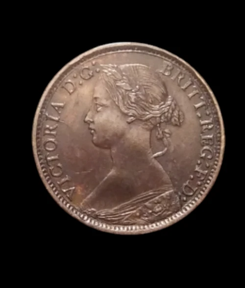 1868 Great Britain farthing KM 750 VF/XF - Image 1 of 2