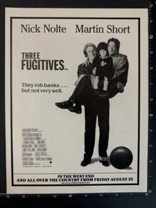 THREE FUGITIVES 12x8' Magazine Movie Advert M132 - Picture 1 of 1