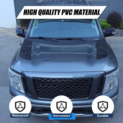 PVC Black Bumper Hood Decal Vinyl Sticker Trim For Nissan Titan 2016-2023 - Image 1 of 4