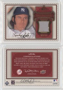 2009 SP Legendary Cuts Legendary Memorabilia Red /75 Sparky Lyle #LM-SL