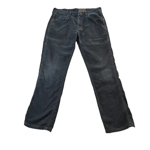 Wrangler Corduroy Mens Jean W32 L30 Tapered Fit Dark Blue Arizona Stretch Cowboy - Picture 1 of 13