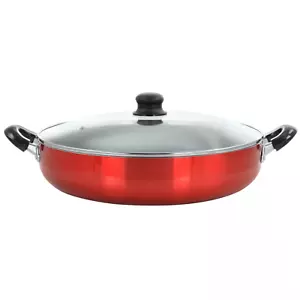 Better Chef Friggitrice Antiaderente 14" Alluminio Rosso Metallico con Coperchio in Vetro Ventilato - Foto 1 di 5