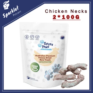 FREEZY PAWS Human Grade Freeze-Dried Chicken Neck Dog/Cat Treats AU MADE 200G - Picture 1 of 4