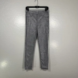Joseph Ribkoff Pants Womens 6 Silver Black Art Pull On Trousers 28.5" - Picture 1 of 4