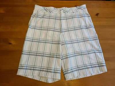 BOLLE WHITE PLAID GOLF SHORTS Size 34 Foto 1 de 4