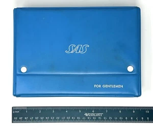 1970’s SAS Scandinavian Airlines Men’s Amenity Kit Blue Snap Case 8 Items Incl. - Picture 1 of 6