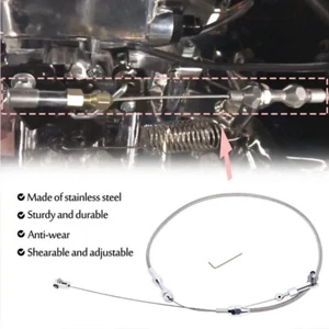 For 1986-1993 Ford Mustang 302 5.0L 24" Stainless Steel Throttle Cable Braided - Picture 1 of 8