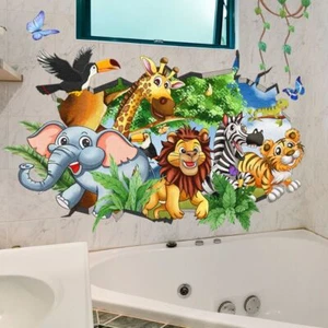 2 sheets/set Waterproof Animal Wall Stickers Cartoon Wallpaper Kitchen - Picture 1 of 12