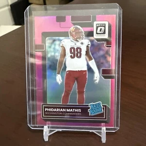 2022 Donruss Optic Rated Rookie Phidarian Mathis Pink Washington Commanders - Picture 1 of 2
