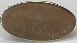 Tie Clip Oval Gold Tone Accessory 1” - Picture 1 of 5