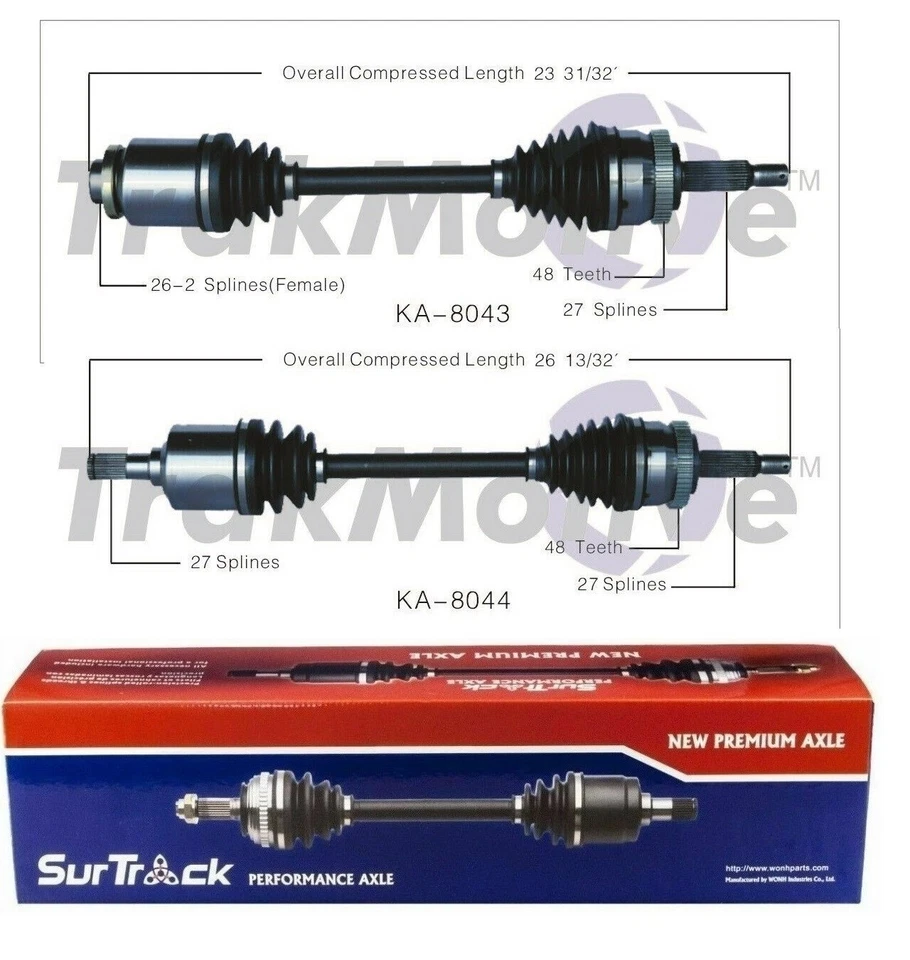 2 ejes delanteros CV SurTrack para Kia Sportage AWD Hyundai Tucson 4x4 05-10 Foto 1 de 1