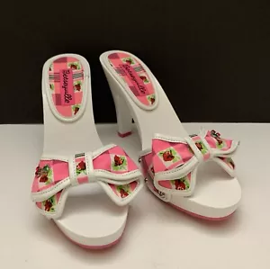Betsey Johnson Betseyville Blanco Mules Zapatos Tacones Altos Plástico Talla 7 Barbiecore - Imagen 1 de 10