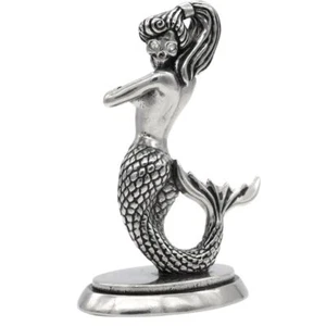 Mermaid Skull Statue 316L Stainless Steel with Crystals By Controse - Picture 1 of 4
