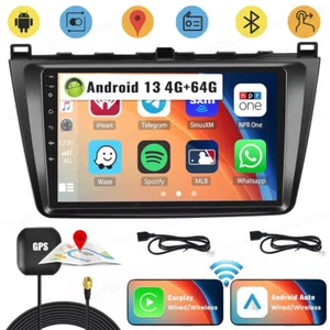Carplay For Mazda 6 2008-2015 Android 13 Car Stereo Radio GPS Navi WIFI 4G+64G - Picture 1 of 21