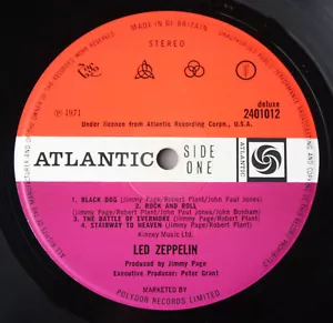 LED ZEPPELIN IV SYMBOLE 1. UK-PRESSUNG VINYL LP ROT/PFLAUME ATLANTIC 2401012 - Bild 1 von 11