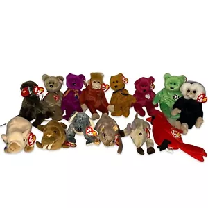 Vintage TY Beanie Babys Holograph Tush Tags einige mit Jahr Fehler Menge 14 - Bild 1 von 3