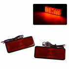 2pcs Red Lamp LED Reflector Tail Brake Turn Signal Light Indicators Universal HL