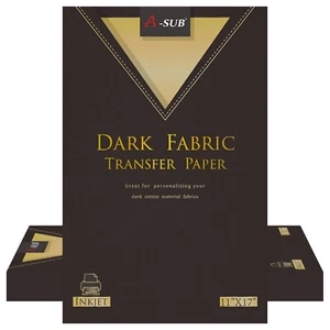 Bulk A-SUB Inkjet Printable Heat Transfer Paper Dark 11x17 50 Sheet Iron-On T-sh - Picture 1 of 15
