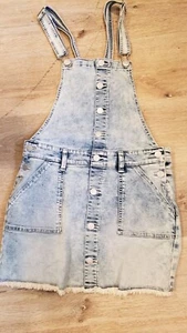 Girl's 16 NWT Denim Bib Skirt With Built-in Shorts Justice - Picture 1 of 11