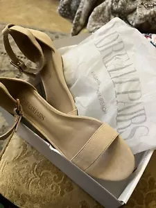 Dream Paris Beige Ankle Strap Wedge Shoes Size 7 - Picture 1 of 5