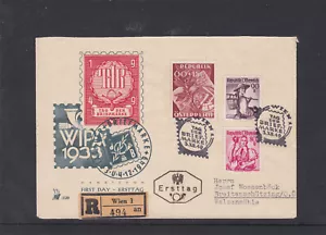 Trachten Ersttag Reco Auslandsbrief von Wien nach Deutschland 3.12.49 - Bild 1 von 3