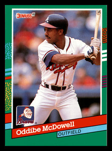 1991 Donruss Oddibe McDowell  Atlanta Braves #450 NM-MINT Baseball Card