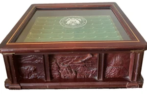 Danbury Mint Never Circulated US State Quarters Box Chest America 15 x 13 x 5 - Picture 1 of 21