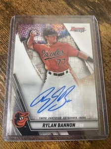 2019 BOWMAN'S BEST RYLAN BANNON AUTO RC SP BALTIMORE ORIOLES #B19-RB - Picture 1 of 2