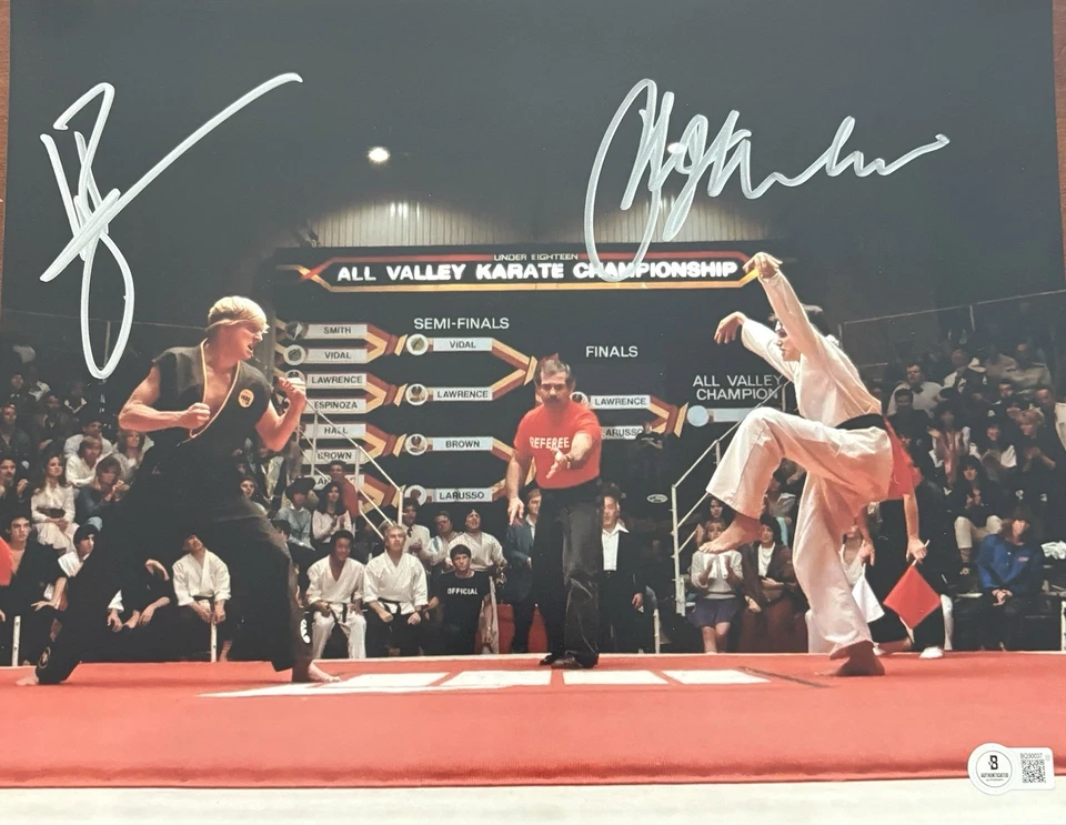 Ralph Macchio 和 William Zabka 空手道小子 正品 签名 11x14 照片 BAS — 第 1/1 张图片