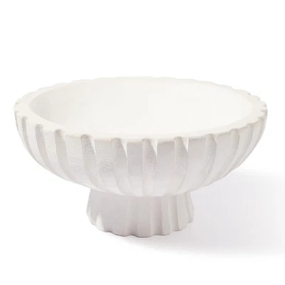 Cuenco decorativo de madera blanco con soporte, 11,22" madera fruta caramelo llavero B... Foto 1 de 4