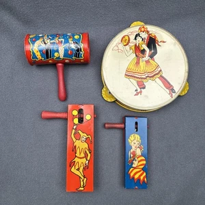 Kirchhof Life of the Party Noise Makers Metal Instruments Lot Of 4 Pieces 1950’s - Picture 1 of 16
