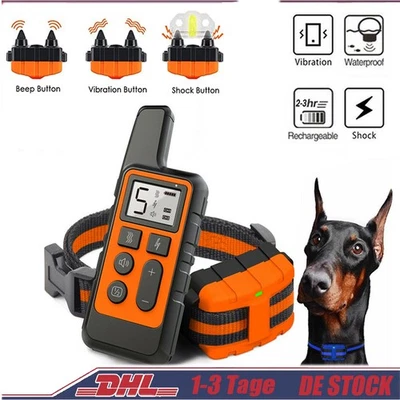 MARKENLOS 300M Hund Ausbildung Stromschlag Erziehungshalsband Hunde Vibration Schock NEU