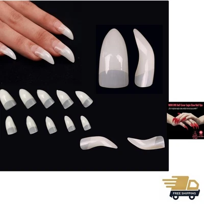 Impressionantes Unhas Stiletto 3D - 500 Peças Meia Capa Extensões de Garra de Águia, Todos os Tamanhos - Imagem 1 de 4
