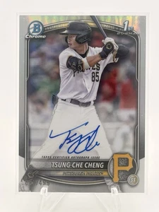 1st Bowman Chrome Prospects Tsung-Che Cheng 2025 refractor automático #CPA-TC/499 - Imagen 1 de 2