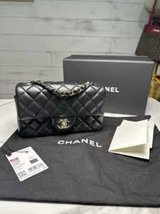 Chanel Classic Mini Flap in Black Lambskin - Picture 1 of 10