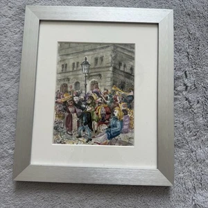 Pintura Acuarela Suiza Original Jakob Zimmermann Fasnacht Firmada a Mano Lucerna - Imagen 1 de 8