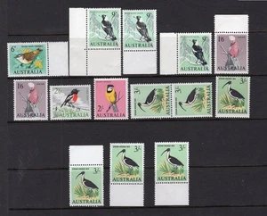 AUSTRALIA PREDECIMAL 1964 BIRDS SELECTION ALL STAMPS VERY FINE MNH,,. - Picture 1 of 2