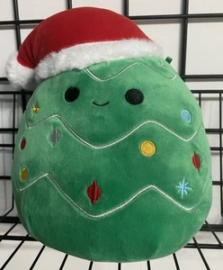 Squishmallow 10 Zoll Carol grüner Weihnachtsbaum mit roter Mütze Urlaub 2021 Plüsch - Bild 1 von 6