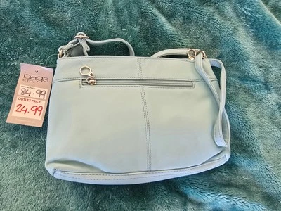 Bolso de mano de cuero azul claro, nuevo con etiquetas Foto 1 de 2