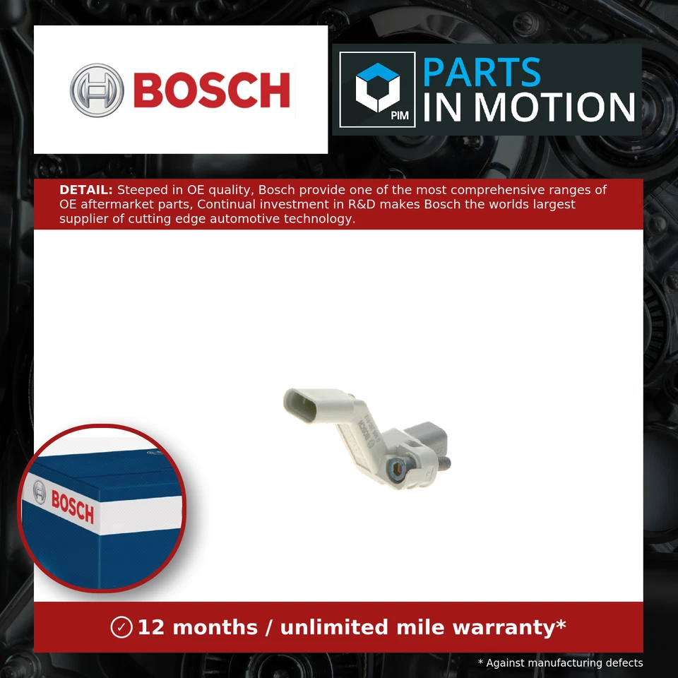 RPM / Crankshaft Sensor fits SEAT IBIZA KJ1, Mk4 1.0 1.2 1.4 1.5 2015 on Bosch - Image 1 of 4