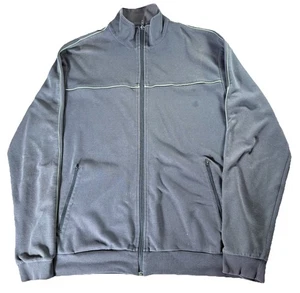 VTG Horny Toad Track Jacket Moto Mens Sz L Gray Full Zip Long Sleeve Telluride - Picture 1 of 13