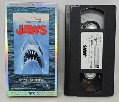 Jaws (VHS, 1997) Steven Spielberg Letterbox Horror Film - Wide Screen Edition - Image 1 of 4