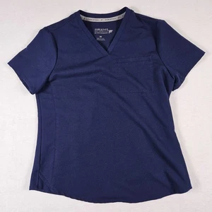 Fabletics Women's Scrub Top Navy Blue Size XS Stretch Medical Nursing - Picture 1 of 7